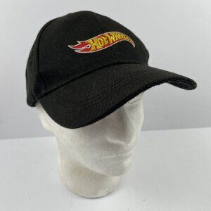 Hot Wheels Hat Cap Men’s Strap Back  Black Embroidered Baseball by Open Road